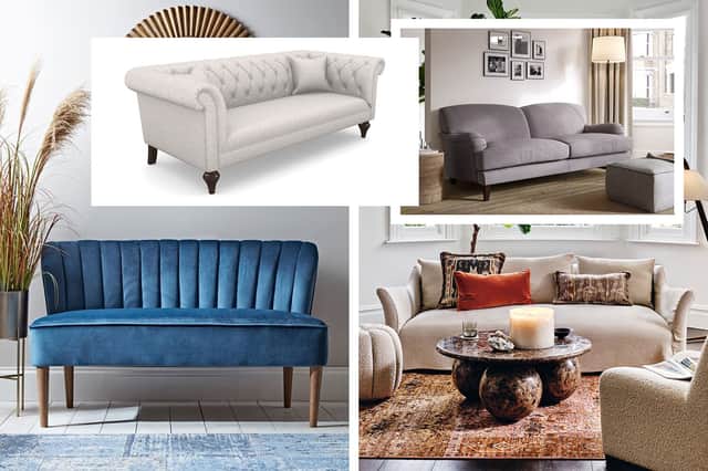 <p>Sofas UK 2022 velvet leather budget couch </p>
