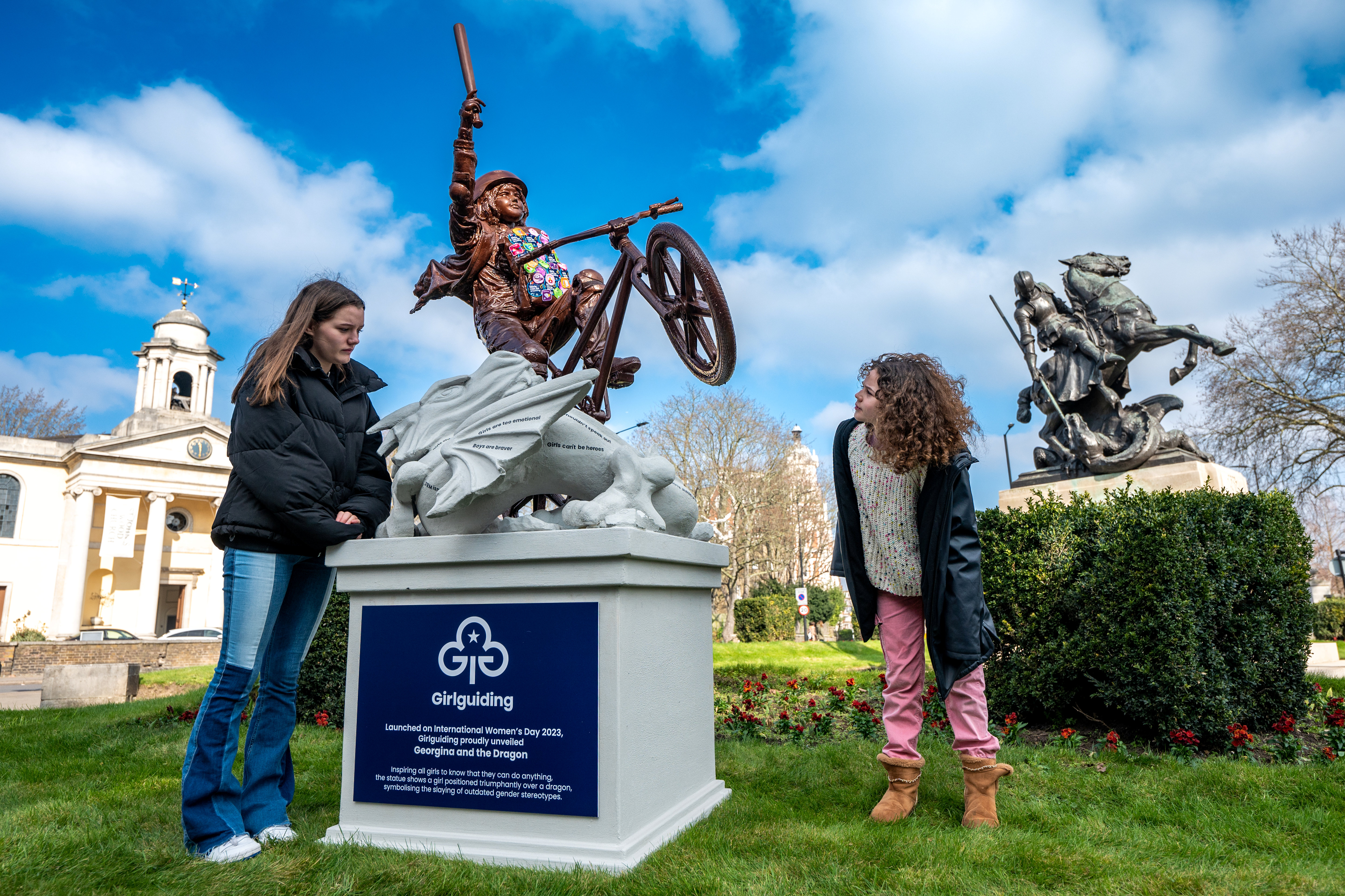 ‘Georgina and the Dragon’ statue unveiled in London