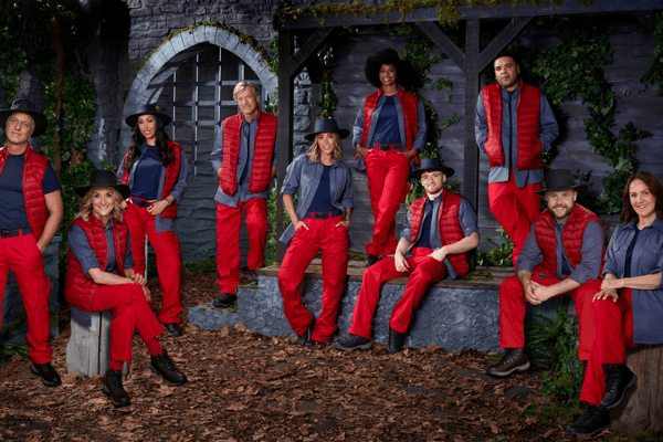 The 2021 cast of I'm a Celebrity Get Me Out Of Here. (Credit: ITV)
