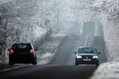 Driving in wintry conditions.
