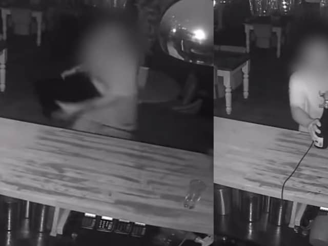 Man ‘opens prosecco’ after removing till in alleged pub raid.