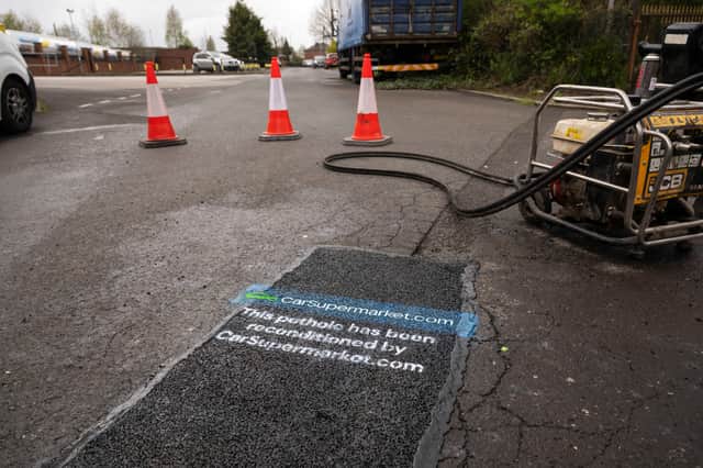 CarSupermarket.com stepped in to assist motorists by repairing and reconditioning potholes.