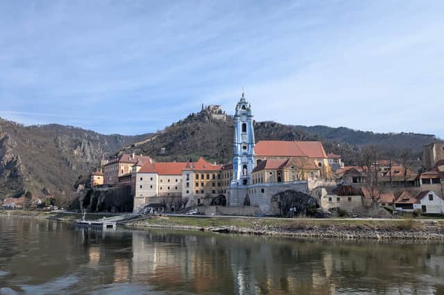 Historic scene along the Danube from the Viking Longship