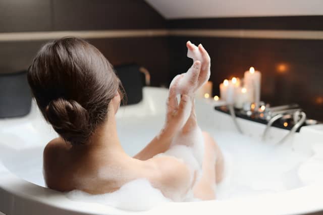 I tested four luxury bath products from SBC, Highland Soap Company, Aromatherapy Associates and NEOM to see which one delivered the ultimate at-home spa experience – and one clear favourite emerged. Photo posed by model.