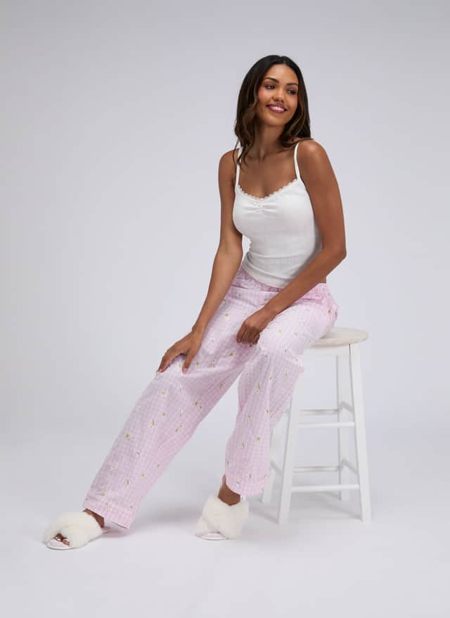 Boux Avenue Daisy Gingham Long Pyjama Set