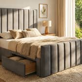 The Rio Divan Bed bundle includes a memory foam mattress, matching headboard and optional storage drawers