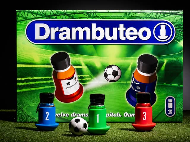 Drambuteo combines World Cup football fever with a selection of miniature whiskies in a grown-up twist on Subbuteo