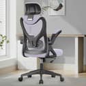 The YONISEE ergonomic office chair includes lumbar support, a headrest and flip-up armrests for home workspaces