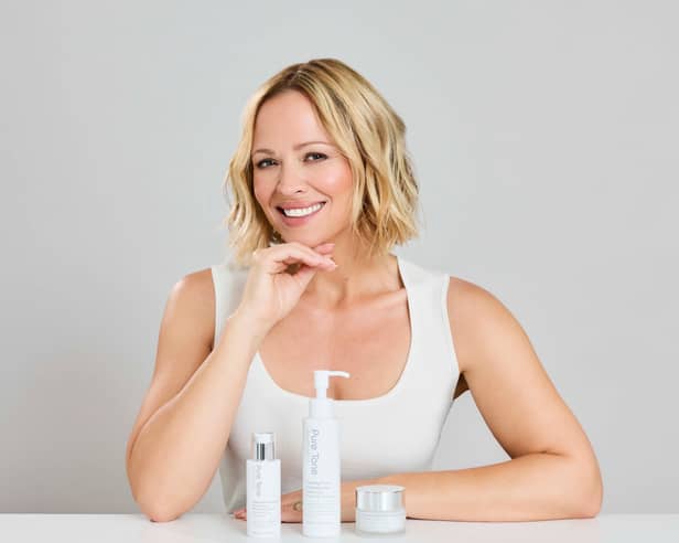 Kimberley Walsh has teamed up with Pure Tone Aesthetics to launch her first skincare collection, a three-step range featuring plant-derived polynucleotides.