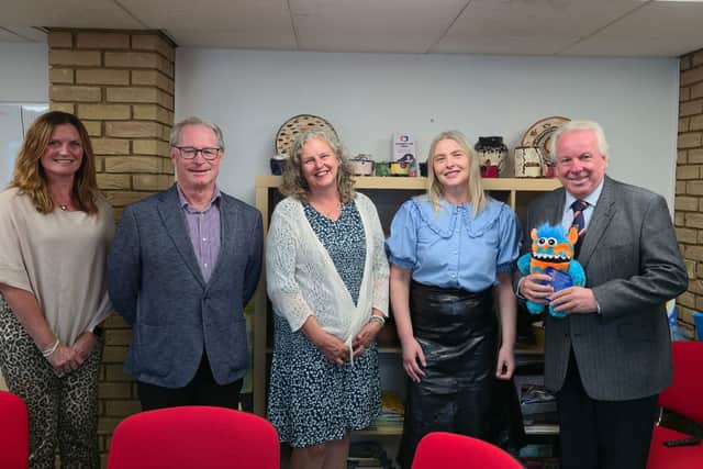 Steve Attwood and Mark Harwood with Gaby and team