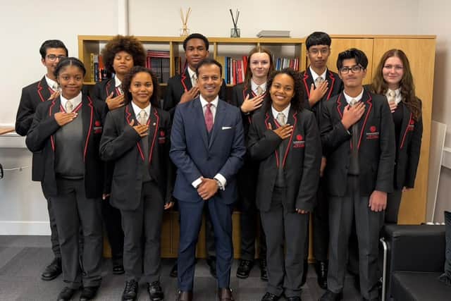 Proud gold tie students 