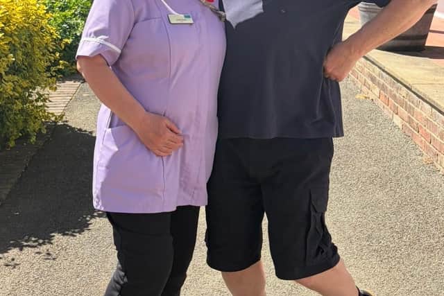 Little Bramingham Farm's Jackie Taylor, with Maintenance Manager, Dennis O'Leary ready for one of the care home's many community events.