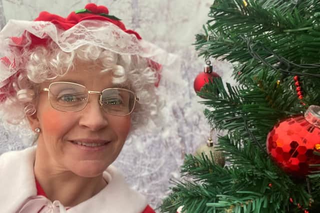 Mrs Claus - Ready To Welcome The Visitors to Friends of the Elderly's Santa's Grotto at Little Bramingham Farm.