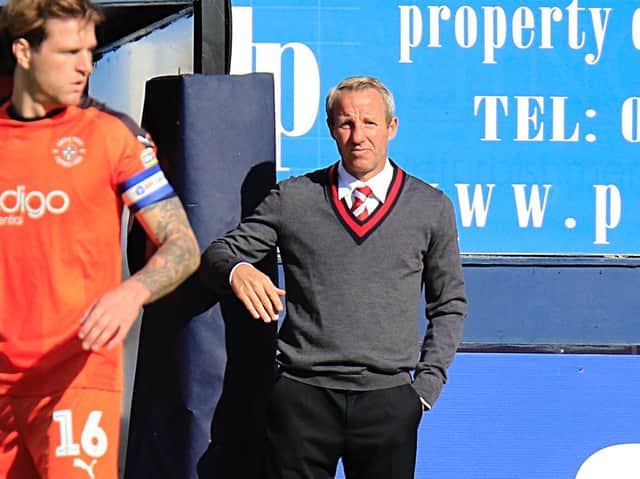 Charlton boss Lee Bowyer during Town's 2-2 draw with the Addicks at Kenilworth Road last season