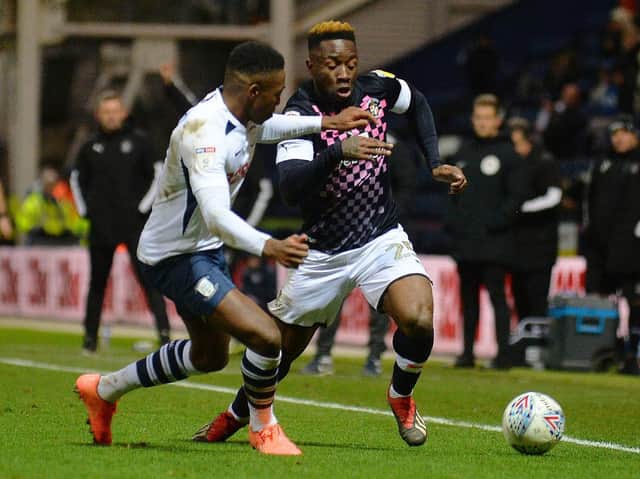Kazenga LuaLua was one of four changes to the Hatters team at Preston on Saturday