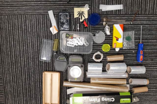 Drug dealing paraphernalia recovered by police