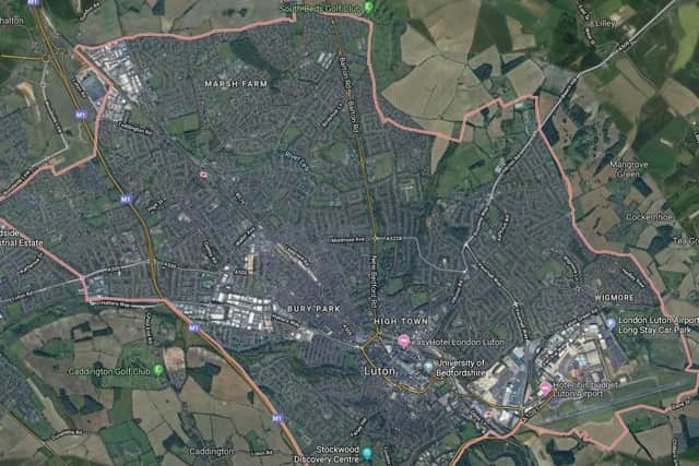 Satellite view of Luton. Photo from Google Maps