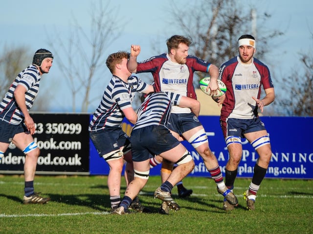 Scarborough RUFC in action during their win against Pocklington