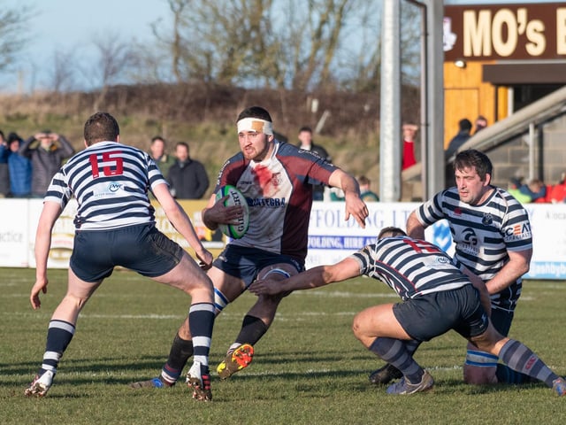 Scarborough RUFC in action during their win against Pocklington