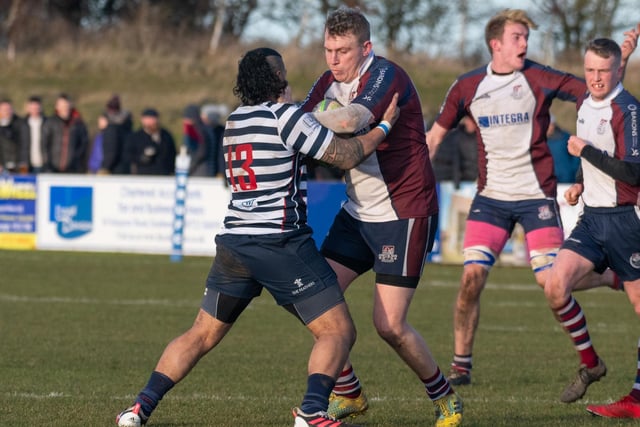 Scarborough RUFC in action during their win against Pocklington