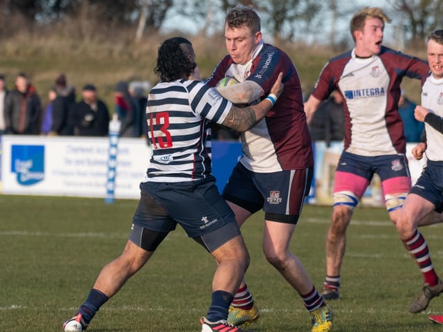 Scarborough RUFC in action during their win against Pocklington