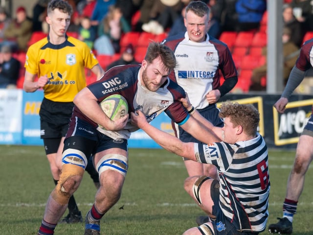 Scarborough RUFC in action during their win against Pocklington