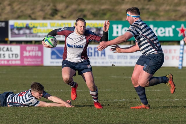 Tom Ratcliffe in action for Scarborough RUFC during their win against Pocklington