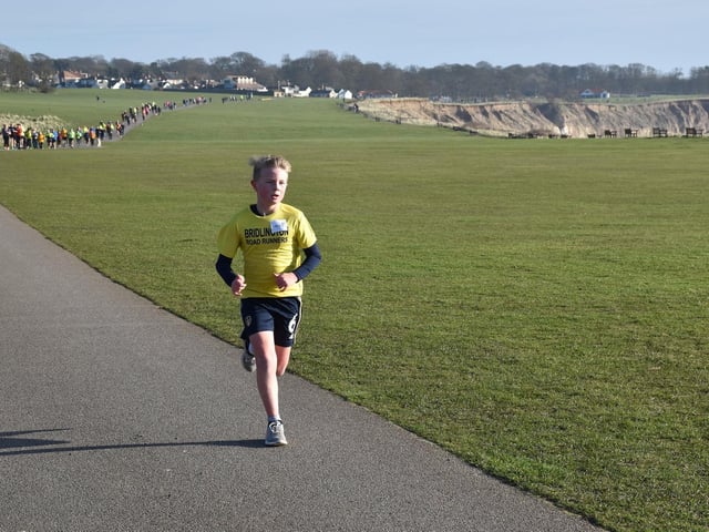 A Bridlington Road Runners junior in action at the Sewerby parkrun
Photo by TCF Photography