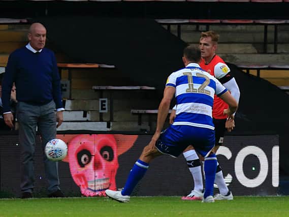 James Bree passes the ball forward against QPR on Tuesday night