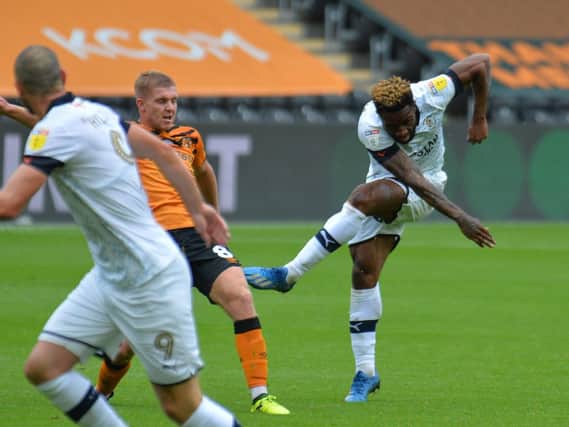 Kazenga LuaLua fires home his match-winning strike at Hull on Saturday