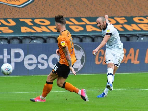 Danny Hylton goes for goal in the 1-0 win at Hull recently