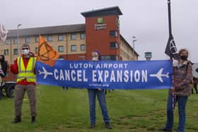 Protesters against the airport expansion