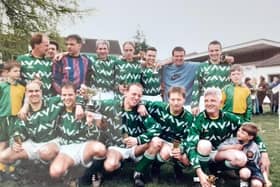 Afc Oakley team who played in the NHCSL, pictured in 1996 after winning the Luton News Cup