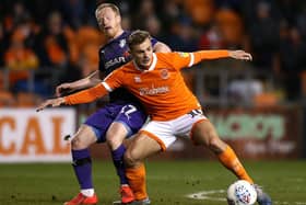 Leicester midfielder Kiernan Dewsbury-Hall in action for Blackpool last term
