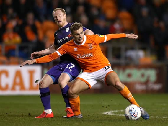 Leicester midfielder Kiernan Dewsbury-Hall in action for Blackpool last term