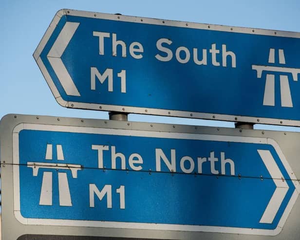 Two lanes are blocked following a smash on the M1