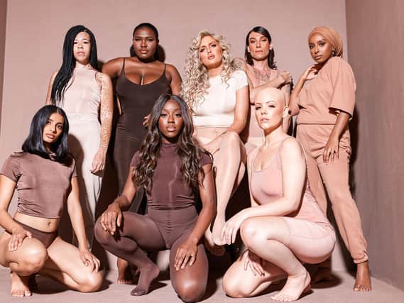 Yvonne Victoria (front, centre) with Missguided's cast of models