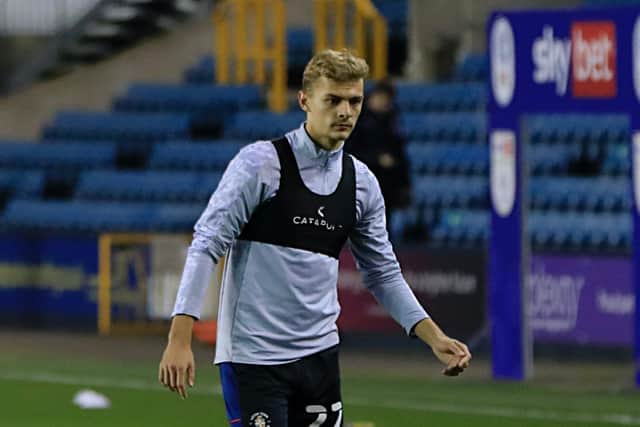 On-loan Leicester midfielder Kiernan Dewsbury-Hall warms up at the New Den