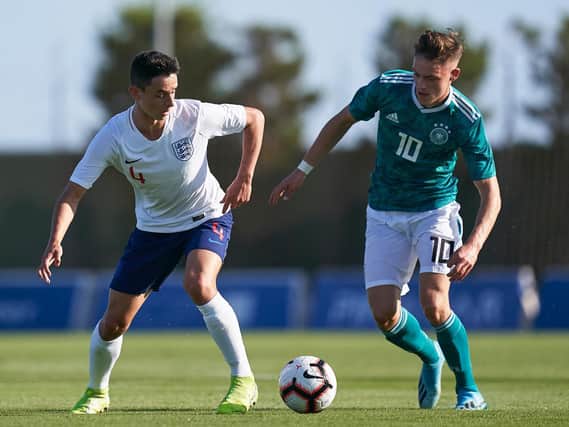 Charlie Patino in action for the England U17s