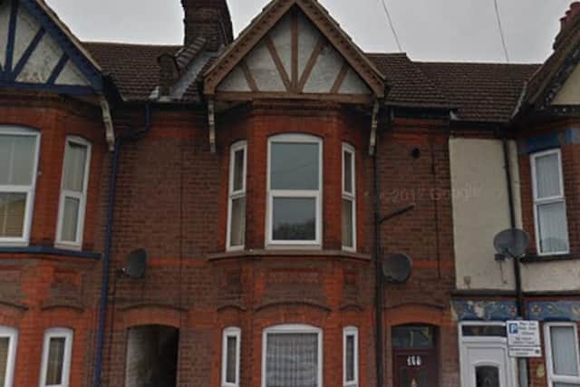 Seven people were living at 311 Hitchin Road (centre) at the time of the fire
