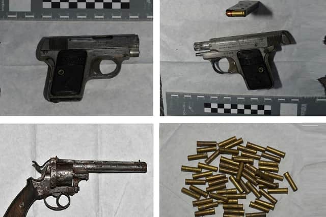 Weapons recovered from Dennison's home