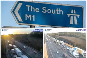 HIghways England jam cams show Wednesday morning's queues on the M1