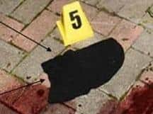 The blood-stained balaclava found at the scene