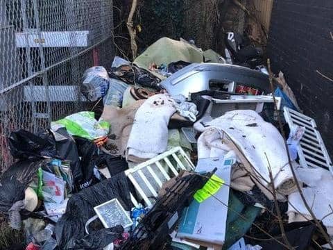 Dumped rubbish in Addington Way