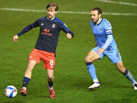 Luke Berry on the ball against Coventry on Tuesday night