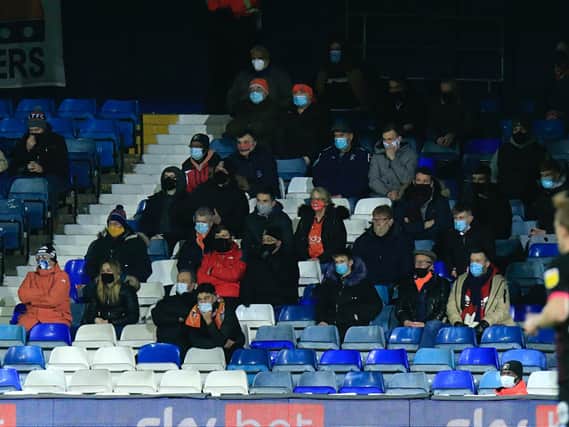 Town's fans were back against Norwich City last Wednesday