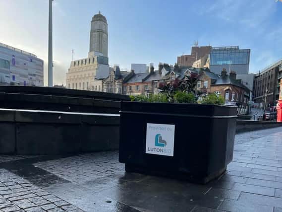 Six planters have been relocated to the town centre