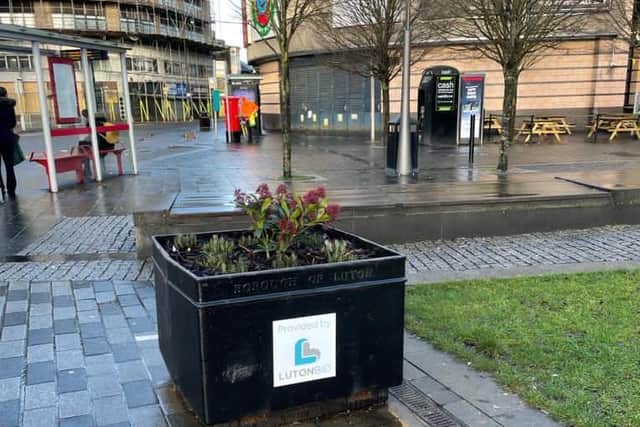 Six planters have been relocated to the town centre