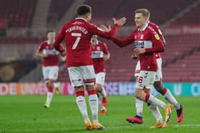 Duncan Watmore celebrates scoring for Middlesbrough against Millwall