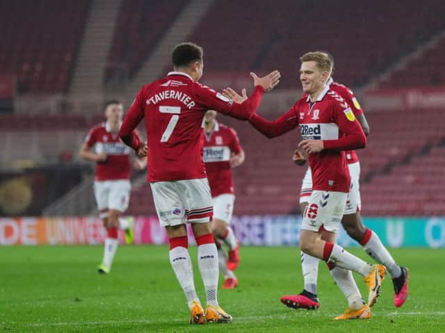 Duncan Watmore celebrates scoring for Middlesbrough against Millwall